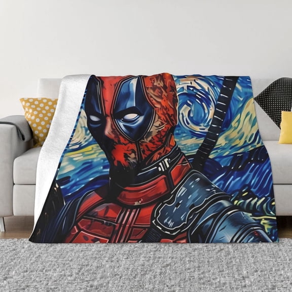 Dead-Pool Blanket, Ultra Soft Throw Blankets, Comfy Flannel Throw Blanket For Sofa Couch Bedroom Living Rooms Warm All Season Home Decor, For Adults, Kids And Teens 50"X40"