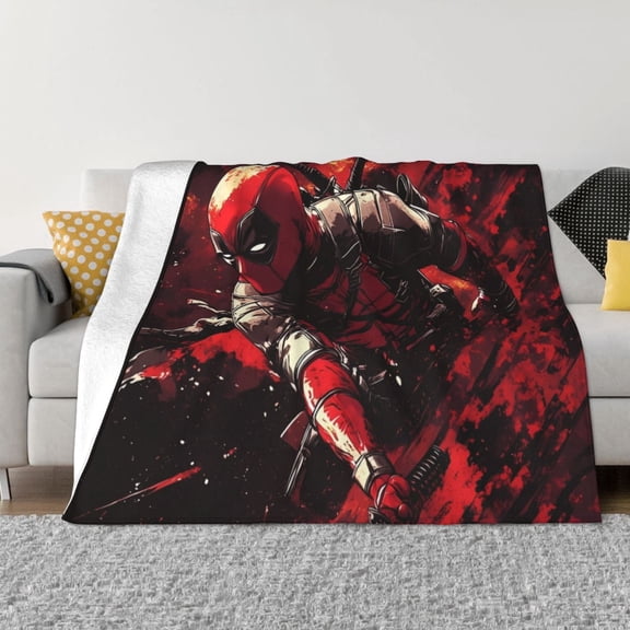 Dead-Pool Blanket, Ultra Soft Throw Blankets, Comfy Flannel Throw Blanket For Sofa Couch Bedroom Living Rooms Warm All Season Home Decor, For Adults, Kids And Teens 60"X50"