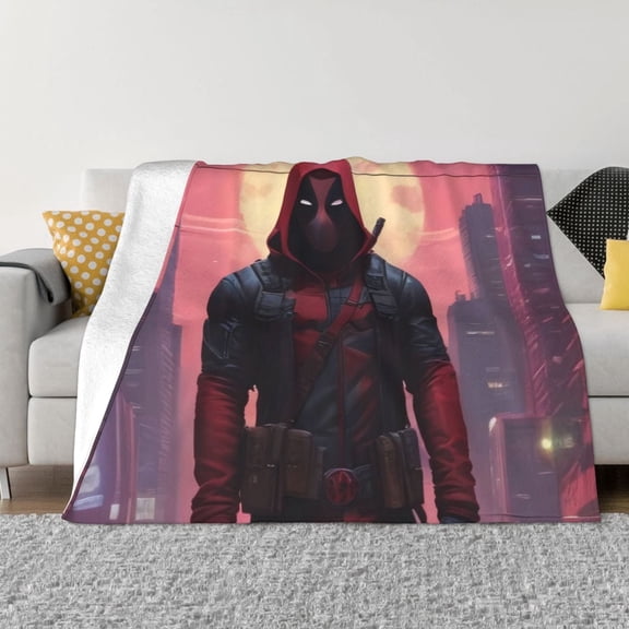 Dead-Pool Blanket, Ultra Soft Throw Blankets, Comfy Flannel Throw Blanket For Sofa Couch Bedroom Living Rooms Warm All Season Home Decor, For Adults, Kids And Teens 60"X50"