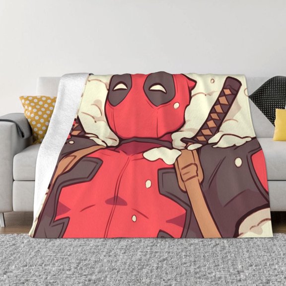 Dead-Pool Blanket, Ultra Soft Throw Blankets, Comfy Flannel Throw Blanket For Sofa Couch Bedroom Living Rooms Warm All Season Home Decor, For Adults, Kids And Teens 60"X50"