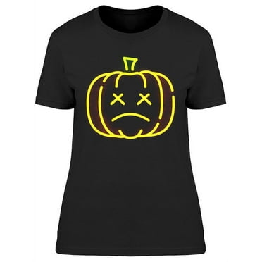 Dead Pumpkin Neon Design T-Shirt Women -Image by Shutterstock, Female Large