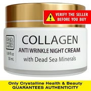 Dead Sea Collection Anti-Wrinkle Night Cream for Face with Collagen and Sea Minerals - Anti Aging, Nourishing and Moisturizer Face Cream (1.69 fl.oz)
