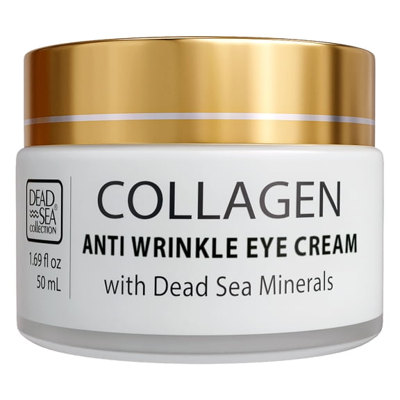 Dead Sea Collection Collagen Anti Wrinkle Eye Cream - Under Eye Cream for Skin Elasticy with Collagen Protection - Firming Eye Cream Treatment - 1.01 Fl. Oz.