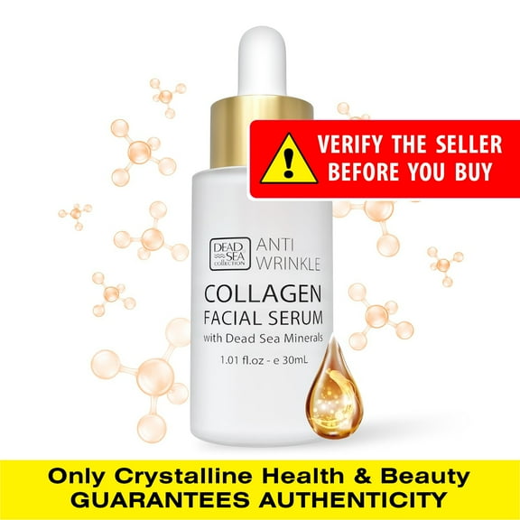 Dead Sea Collection Collagen Face Serum, Moisturizer for All Skin Types, 1.01 oz