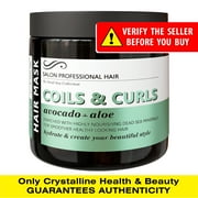 Dead Sea Collection Hair Mask for Curly Hair - with Avocado, Aloe and Nourishing Dead Sea Minerals - Repair, Strengthens and Moisturizes Hair - 16.9 fl. Oz
