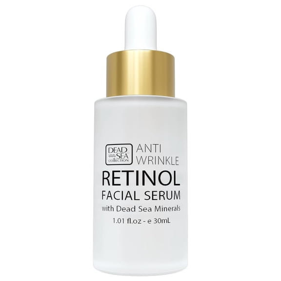 Dead Sea Collection Retinol Facial Serum – Anti-Aging Anti-Wrinkle Treatment with Dead Sea Minerals & Vitamins A & E, 1.01 fl oz