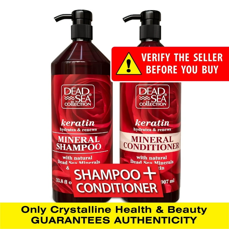 Dead Sea Collection Shampoo & Conditioner Set with Keratin, Pack