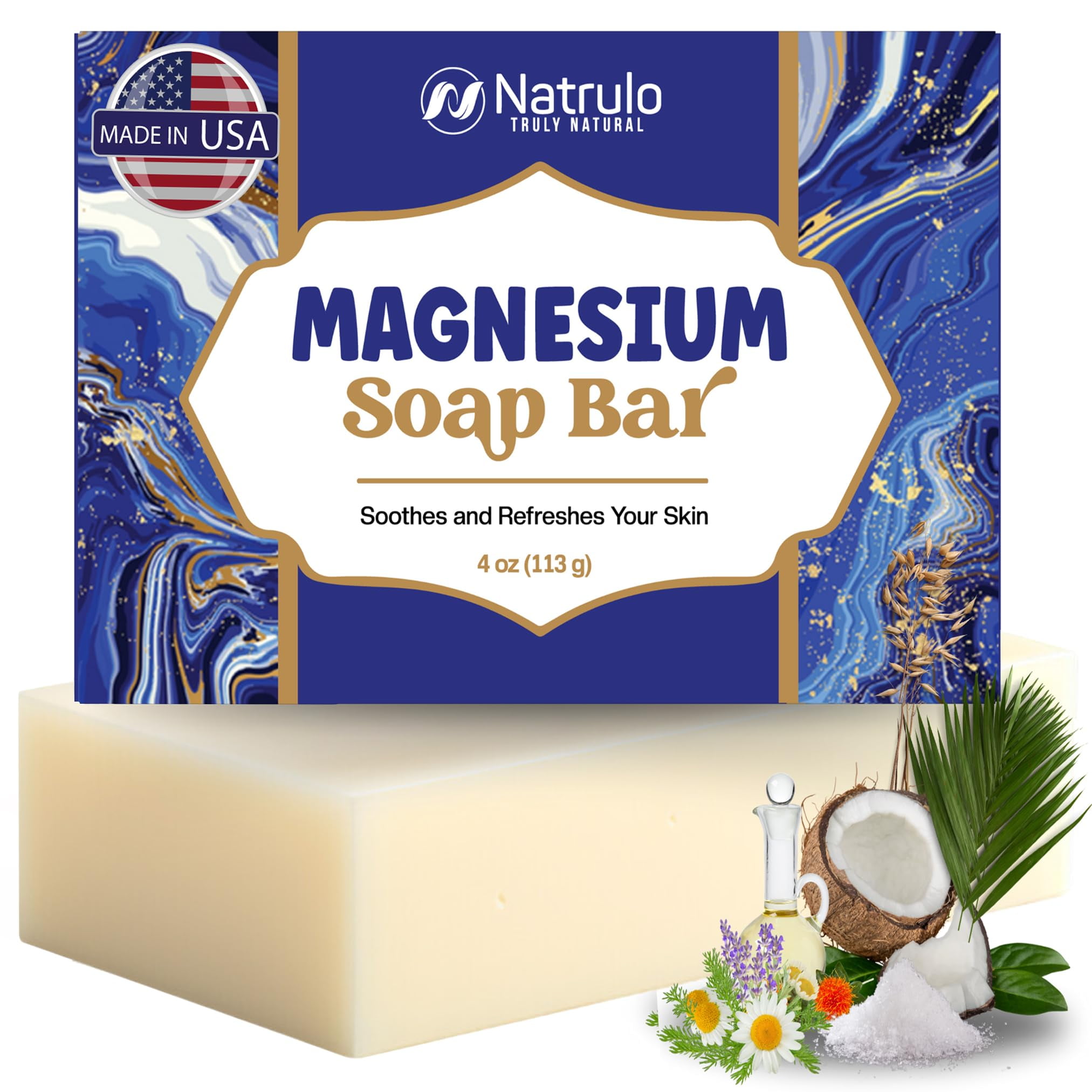 Dead Sea Magnesium Soap STF9 Bar Deep Cleansing, Moisturizing Soap