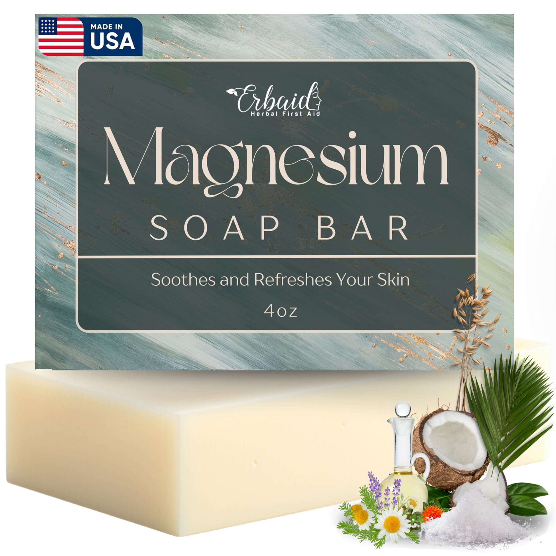 Dead Sea Magnesium Soap STF9 Bar Deep Cleansing, Moisturizing Soap