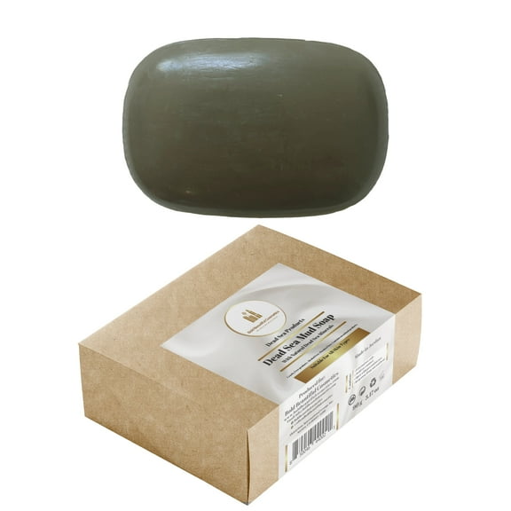 Bold Beautiful Cosmetics Dead Sea Mud Soap Bar, Face and Body Cleanser, 3.17 oz