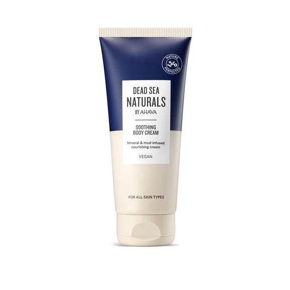 Dead Sea Naturals Soothing Body Cream, Mineral & Mud-Infused Nourishing Cream, 6.7 Fl. Oz