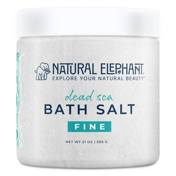 Dead Sea Salt 100% Natural and Pure 21oz Jar by Natural Elephant