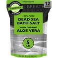 thumbnail image 1 of Aromasong Dead Sea Salt with Aloe Vera, 5 lb Fine Grain Bath Salt, 100% Natural, Resealable Pack for Soak & Scrub, 1 of 7