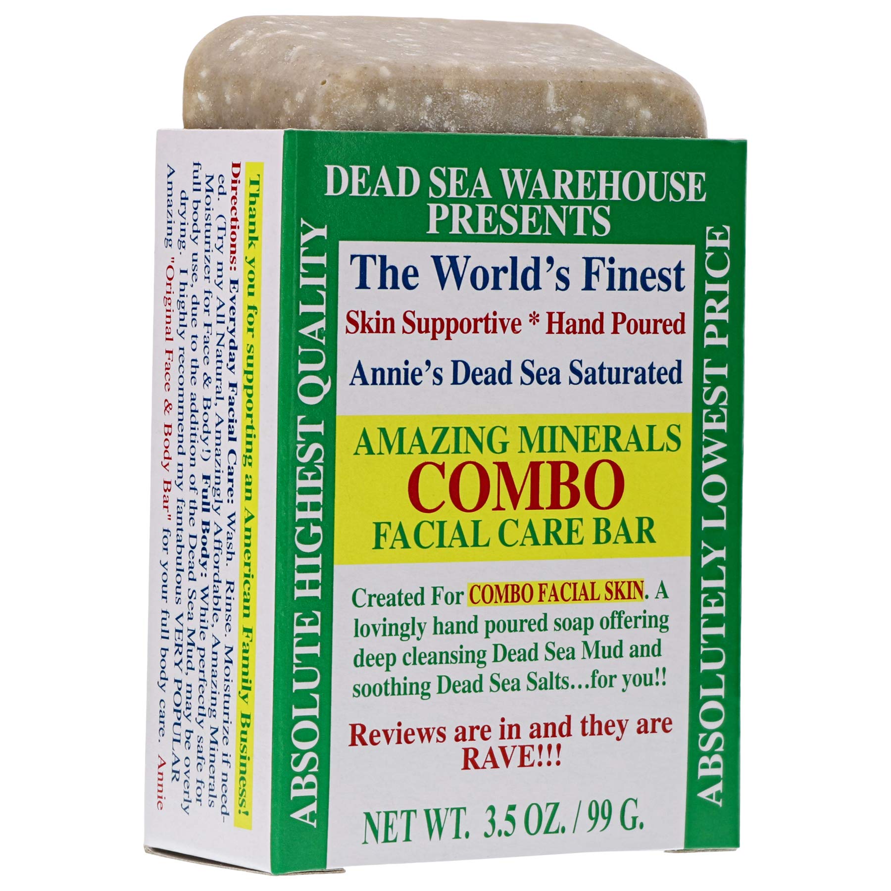 Dead Sea Warehouse SE33 Amazing Minerals Combo Facial Care Bar 3.5