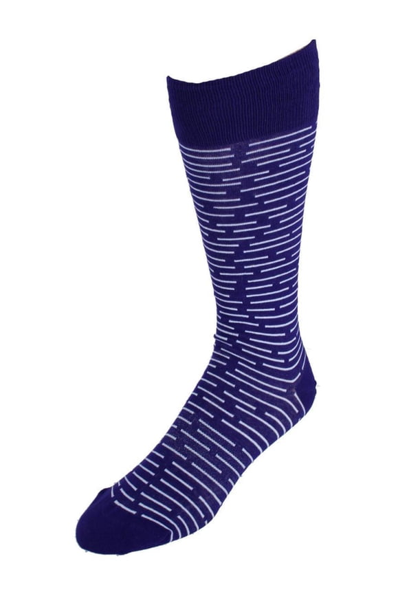 Broken Stripe Mid-Calf Premium Novelty Dress Socks (1 Pair) (Men)