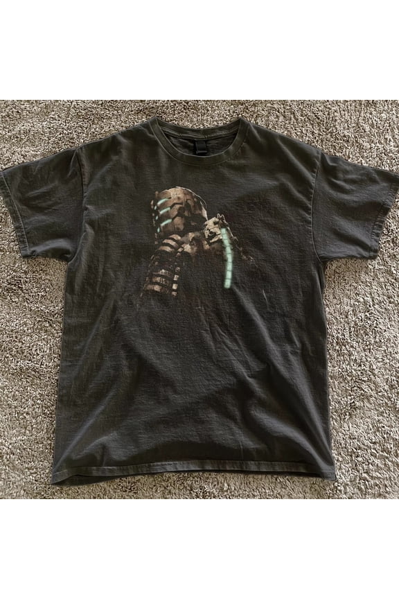 Dead Space Vintage aesthetic black tee, Dead Space character nostalgia Y2k