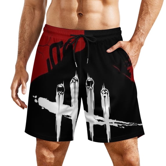 Dead by Daylight DBD Mens Swim Trunks with Compression Liner Board Shorts Quick Dry Swim Shorts Bathing Suits S