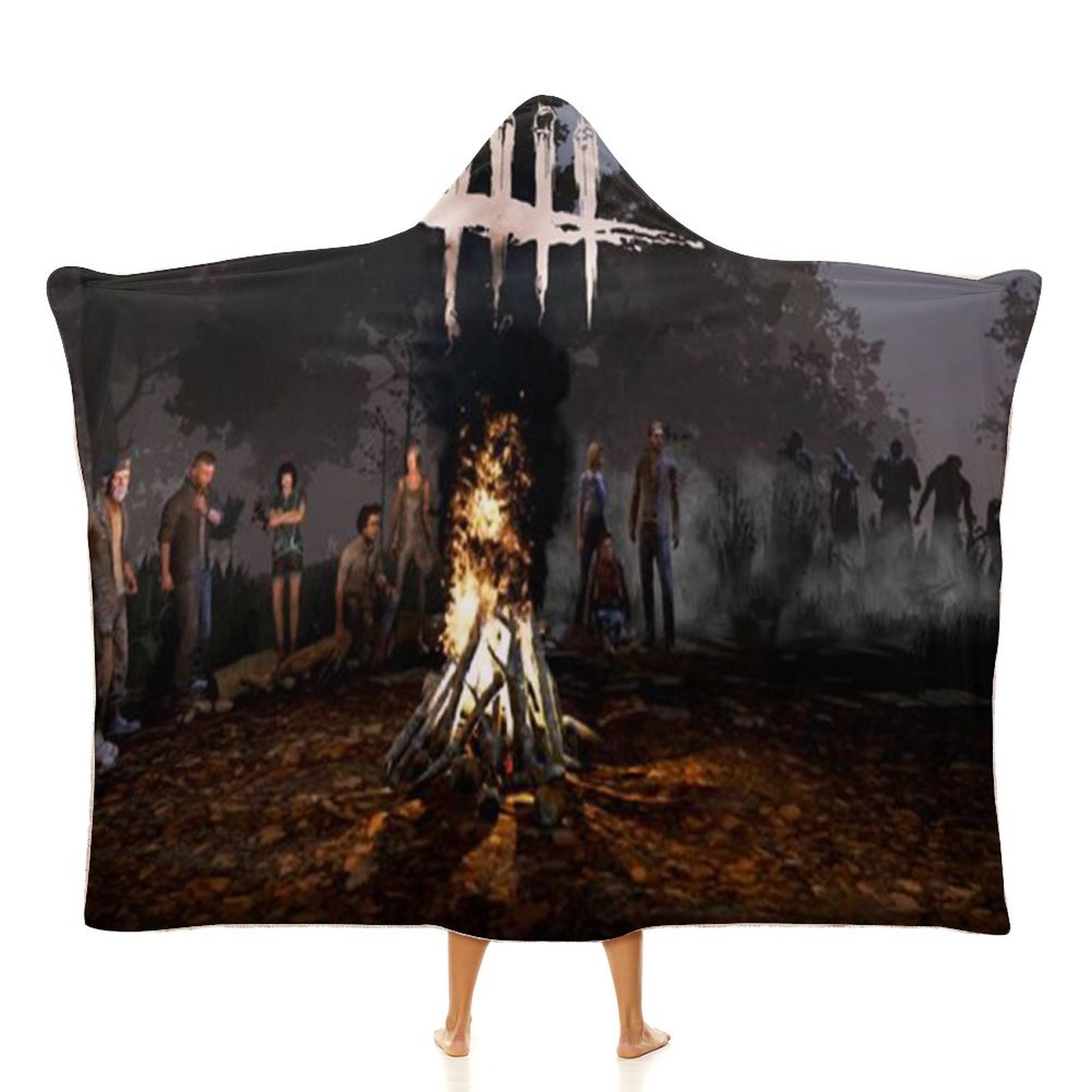 Dead by Daylight DBD Wearable Blanket Cloak Arctic Velvet Hooded Blanket Soft Fuzzy Hoodie Blanket Cape for Adults Kids 60"x80"