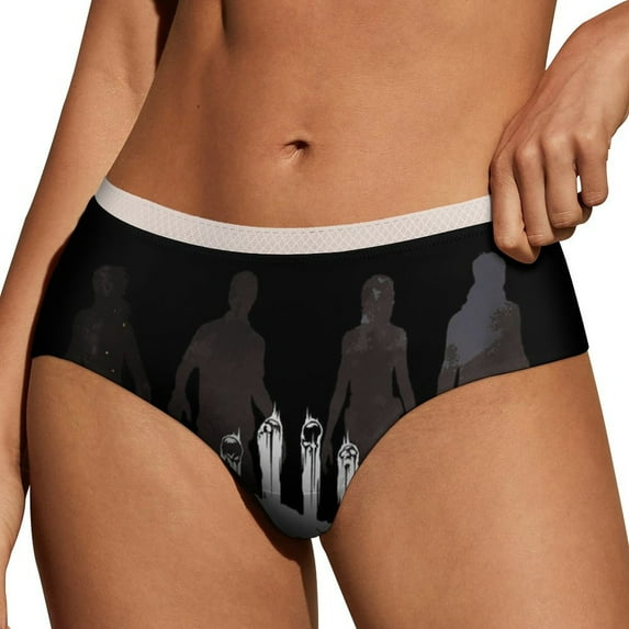 Dead by Daylight DBD Womens Underwear Soft Breathable Brief Lace Panty Stretch Hipster Underpants Ladies Panties XL