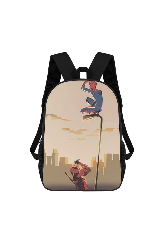 Dead-pool Backpack, Bookbag with Adjustable Shoulder Straps And Large Zip Compartment, Unisex Travel Bags 17 Inch