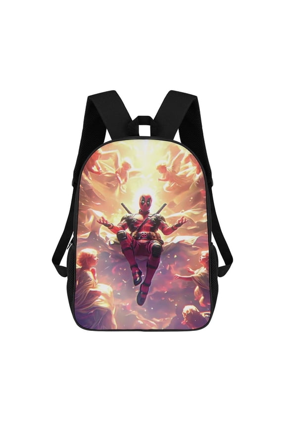 Dead-pool Backpack, Bookbag with Adjustable Shoulder Straps And Large Zip Compartment, Unisex Travel Bags 17 Inch