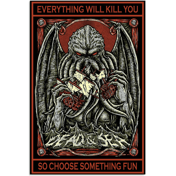 Targa In Metallo Fishing Everything Will Kill You So Choose