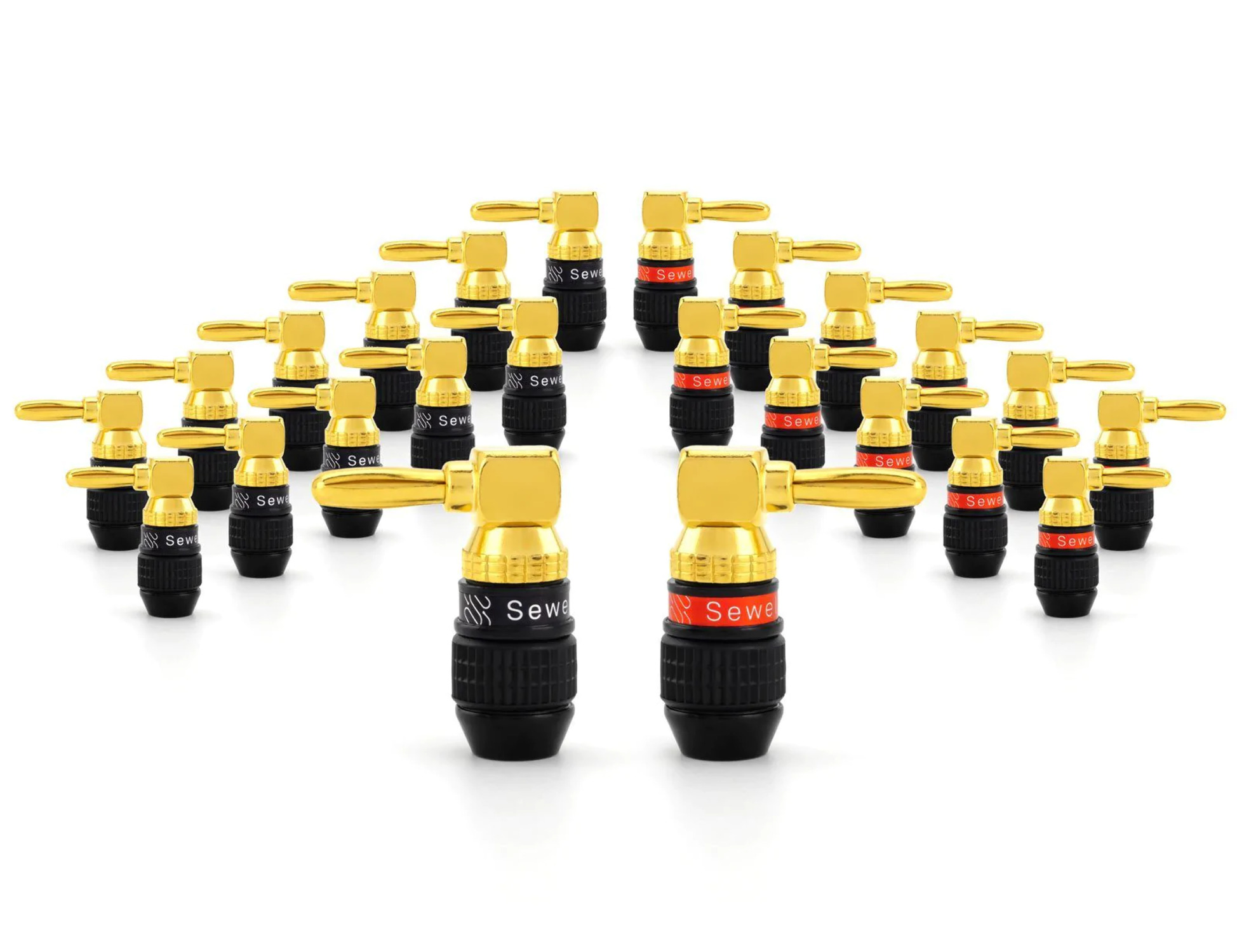 Deadbolt Banana Plugs with Right Angle Connectors