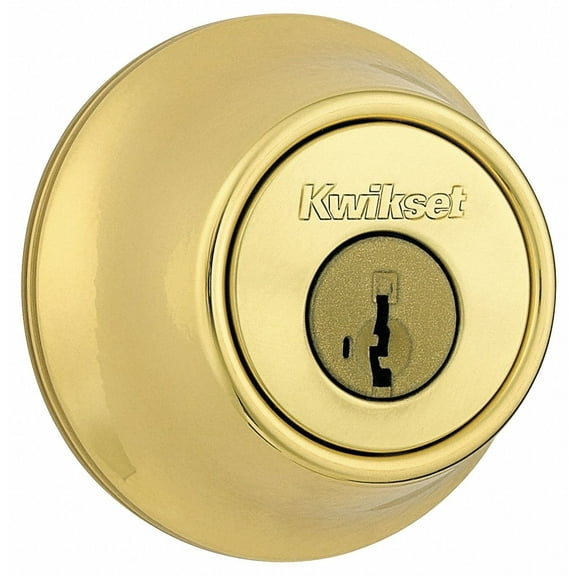 Kwikset Deadbolt Lock Series QDB1 Heavy-Duty - Polished Brass