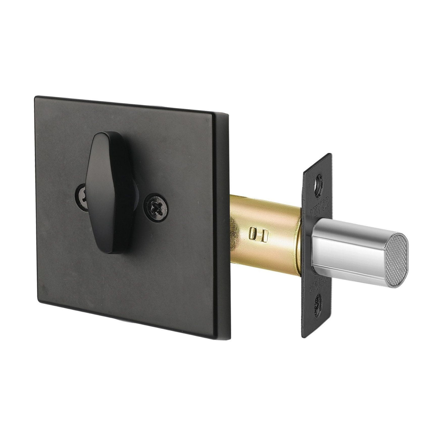 Deadbolt Lock Square Single Cylinder Dead Bolt Keyed 1 Side Matte Black ...