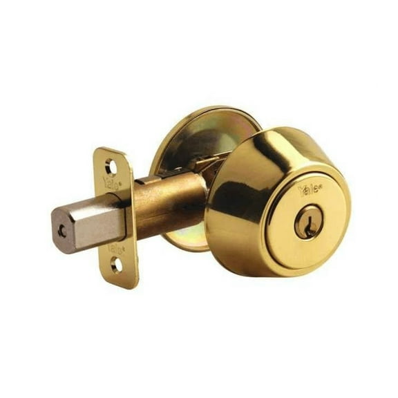 Deadbolt, Polished Brass, Heavy-Duty