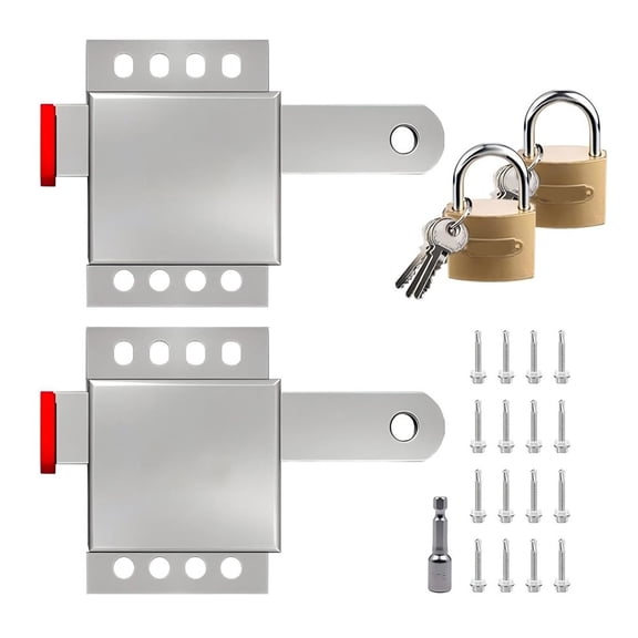 Deadbolt Security Garage Door Lock Galvanized Steel Construction Robust Deadbolt