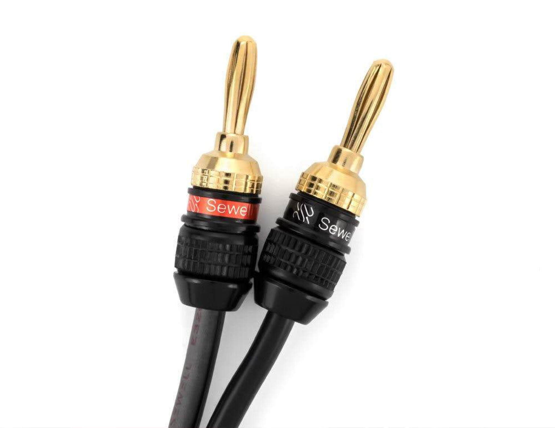 Sewell Deadbolt Speaker Wire with Banana Plugs, 12 AWG
