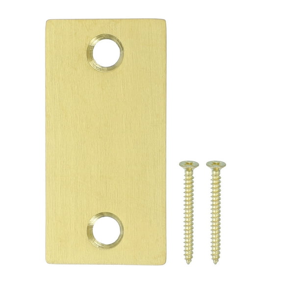 Deadbolt Strike Plate, Adjustable Door Strike Plate with Screws Stainless Steel for Electronic Locks Home and Rental Gold