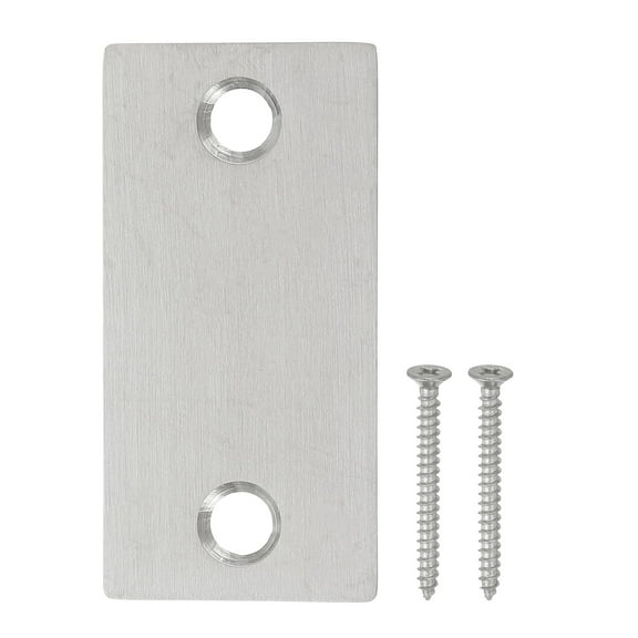 Deadbolt Strike Plate, Adjustable Door Strike Plate with Screws Stainless Steel for Electronic Locks Home and Rental Silver