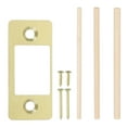 thumbnail image 1 of Deadbolt Strike Plate, Adjustable Door Strike Plate with Screws for Electronic Locks Home and Rental Security Gold, 1 of 6