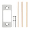 thumbnail image 1 of Deadbolt Strike Plate, Adjustable Door Strike Plate with Screws for Electronic Locks Home and Rental Security Silver, 1 of 6