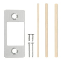 Deadbolt Strike Plate, Adjustable Door Strike Plate with Screws for Electronic Locks Home and Rental Security Silver