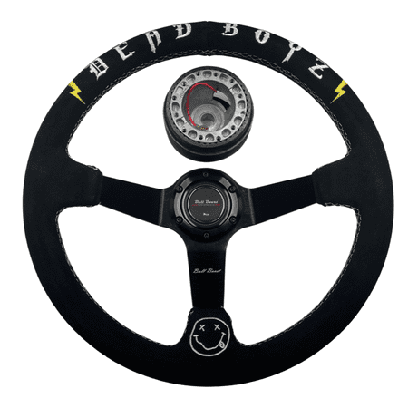 Deadboyz Suede Steering Wheel + Hub Adapter Kit For Toyota Corolla, Hilux Pickup