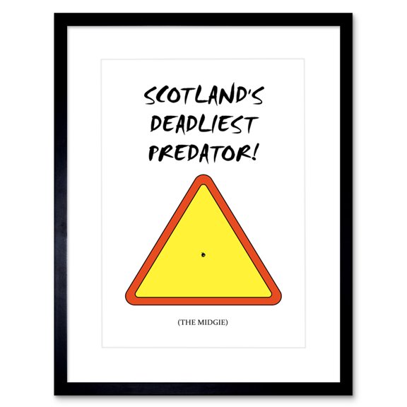 Deadliest Predator Midgie Artwork Framed Wall Art Print 9X7 Inch