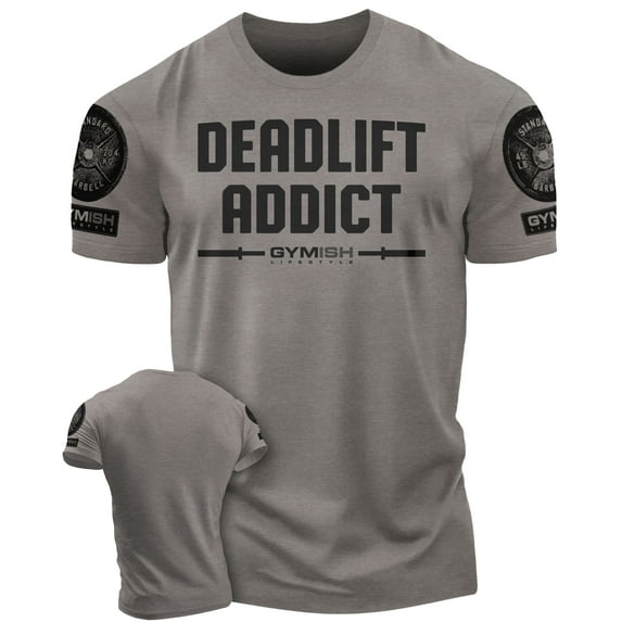 Deadlift Addict Workout T-Shirt for Men – Funny Gym Shirt, Men’s Athletic Tee, Weightlifting & Powerlifting Apparel, Fitness Workout Clothes