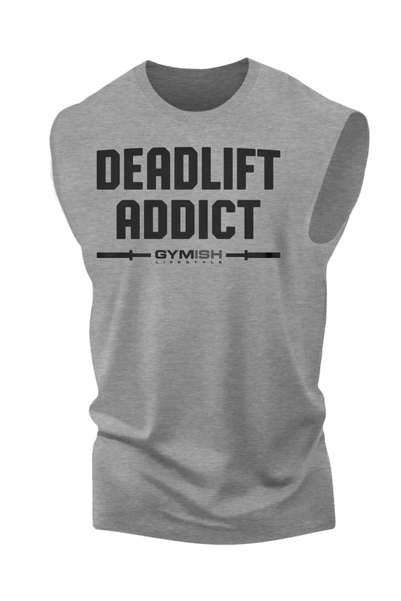 Deadlift Addict Workout Tank Top for Men – Funny Gym Shirt, Men’s Athletic Tee, Weightlifting & Powerlifting Apparel, Fitness Workout Clothes