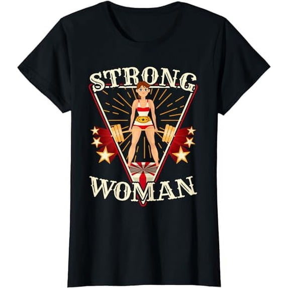 Deadlift Shirt - Vintage Circus Strongwoman Costume T-Shirt