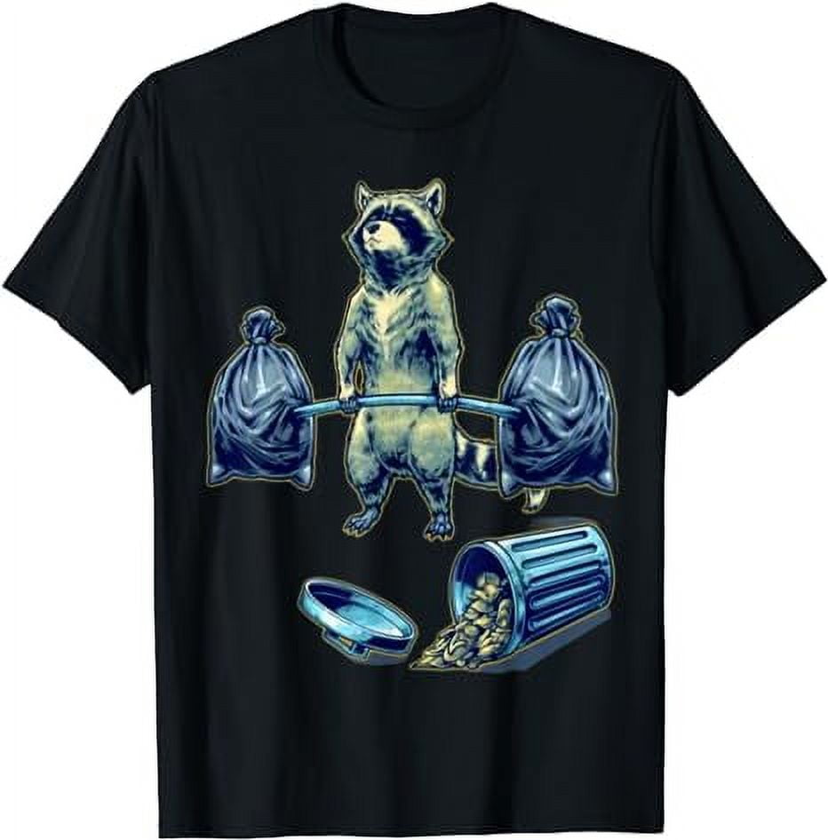 Deadlifting Raccoon Crewneck Sweatshirt
