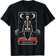 Deadlifts Tarot Card Occult Workout Esoteric Gothic Goth Gym T-Shirt