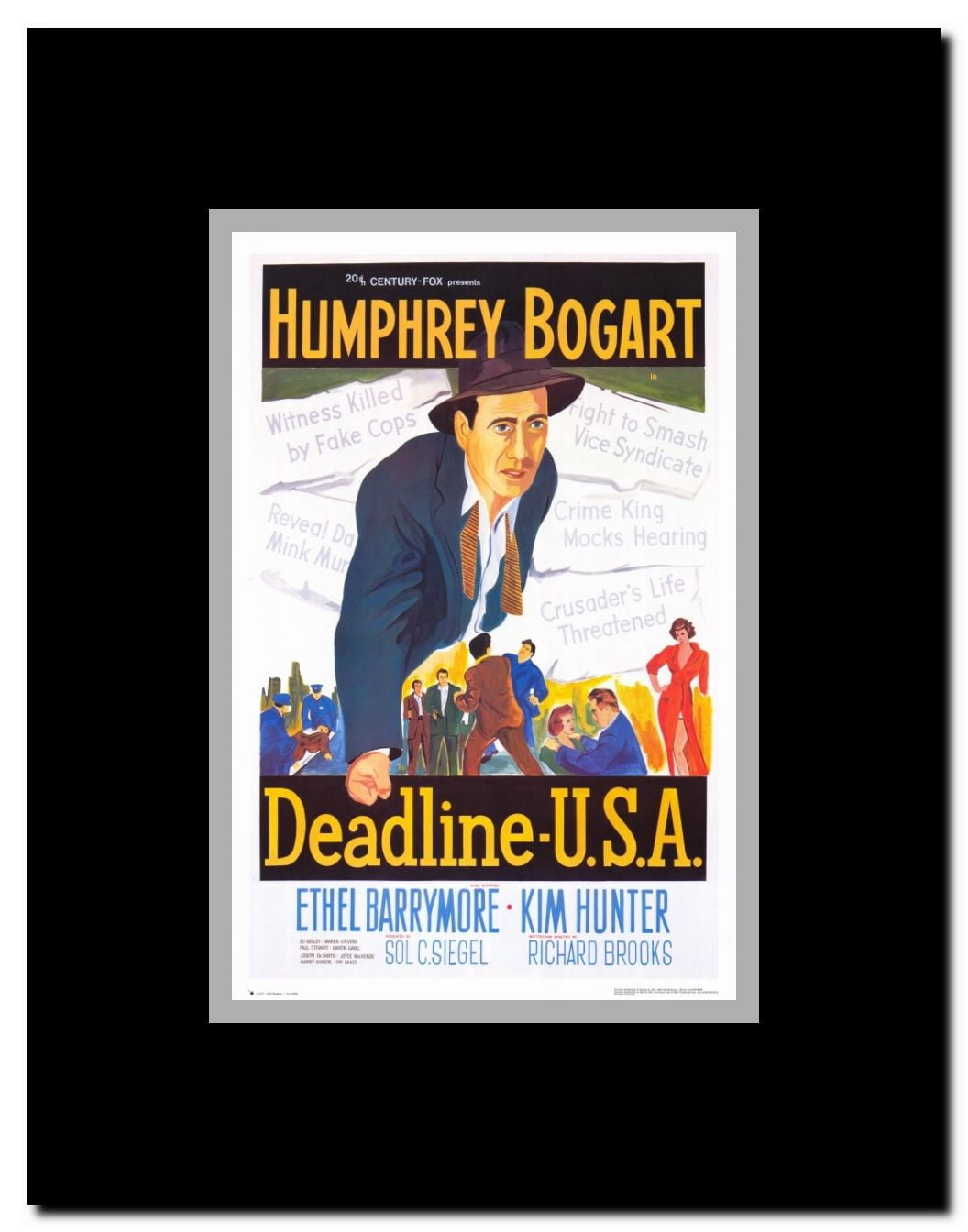 Deadline USA Framed Movie Poster