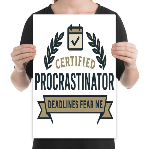 Deadlines Fear Me, 13x19 Glossy Premium Wall Art Print, Office, Dorm & Workspaces Decor