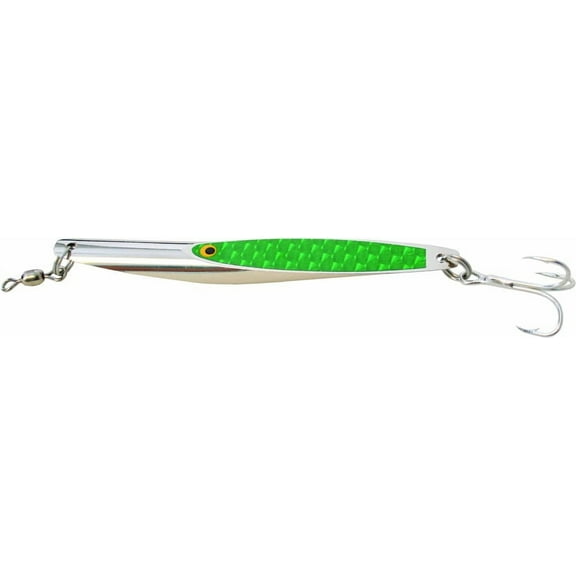 Deadly Dick Long Casting/Jigging Spoon 3 OZ GREEN REFRACTA