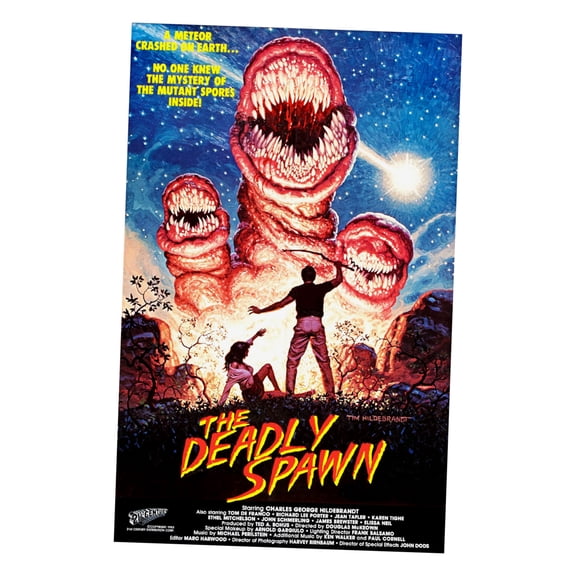 Deadly Spawn Movie Poster Metal Sign Art Print 8x12 Multi-Color Square Adults Best Posters