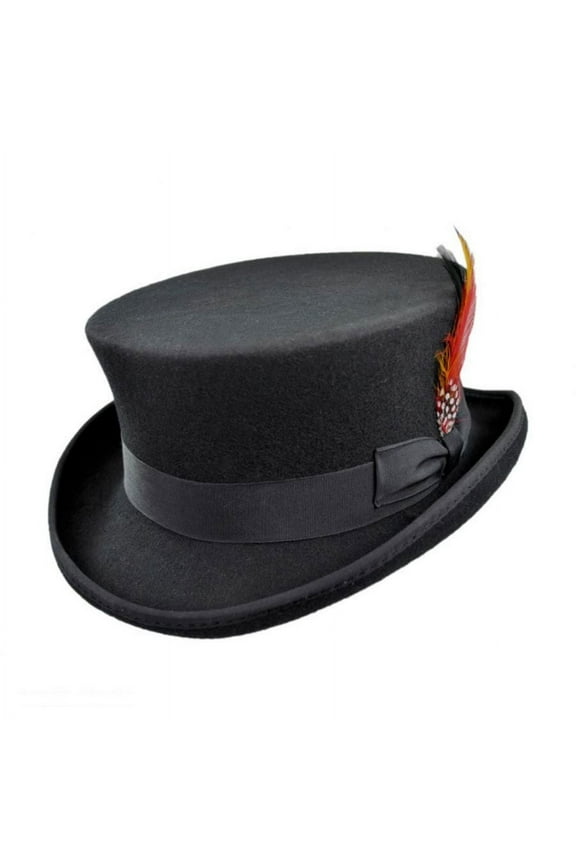 Deadman Wool Felt Top Hat - L - Black