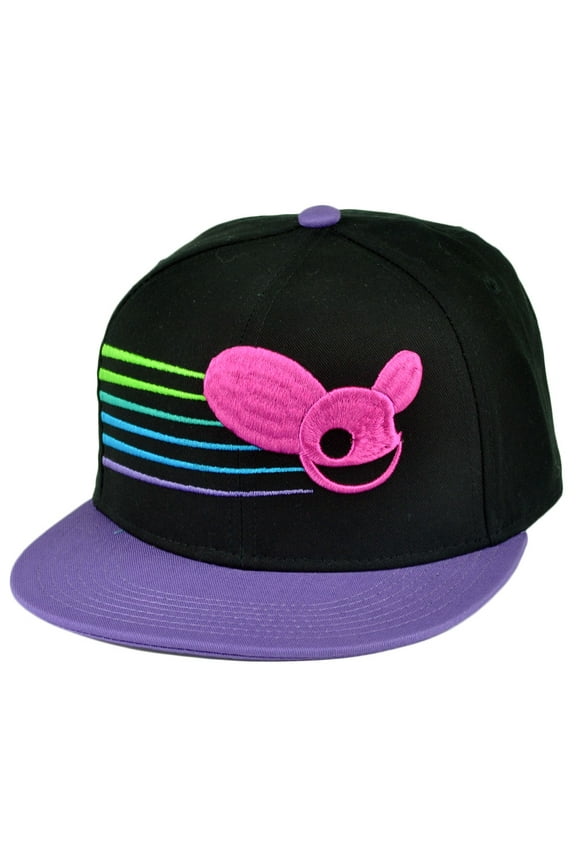 DJ Dubstep House Music Snapback Flat Bill Rave International EDM Black